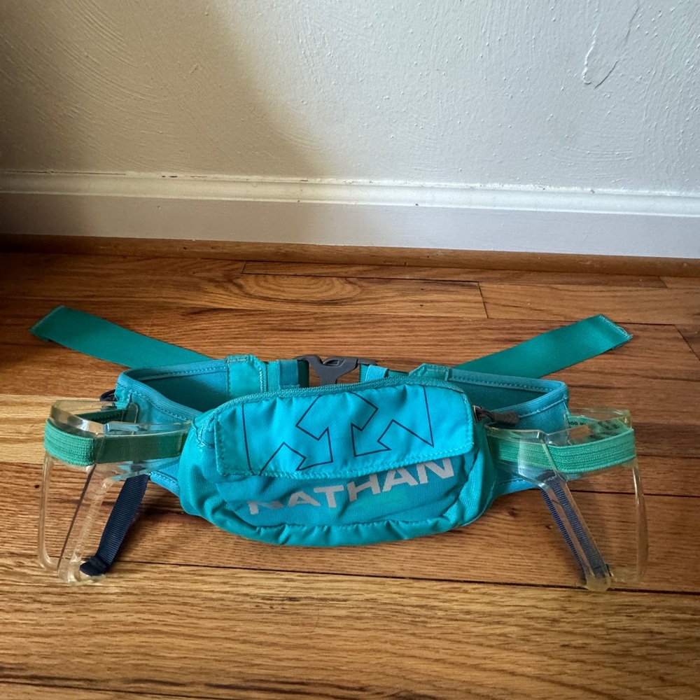 Natan Teal Waist Belt with White Logo